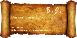 Barna Jermák névjegykártya